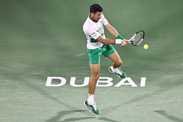 Novak Djokovic, SRB, during mens second round of 2022 Dubai Championships in Dubai, 23 02 2022; -