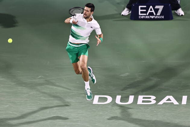Novak Djokovic, SRB, during mens second round of 2022 Dubai Championships in Dubai, 23 02 2022; -