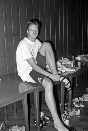 29.06.92 Stuttgarter Kickers Trainingslager Kleinaspach Deutschland, Kleinaspach, 29.06.1992, Fussball, 2. Bundesliga, Stuttgarter Kickers, Trainingslager Kleinaspach: Fredi Bobic.