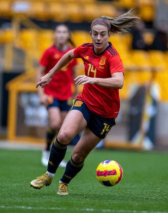 23rd February 2022 ; Molineux Stadium, Wolverhampton, West Midlands, England; Arnold Clark Womens International football Spain versus Canada; Alexia Putellas Segura of Spain who received player of the match  ActionPlus12366407 RogerxEvans