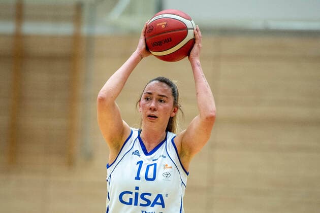 Halle, Deutschland 23. Februar 2022: 1.BBL - Damen - 2021 2022 - Gisa Lions SV Halle vs. SNP BasCats USC Heidelberg Barbora Kasparkova (Halle) SWH.arena Sachsen Anhalt Copyright: xFotostandx xxBallaschx