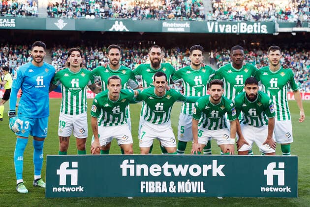 Betis team group, Mannschaftsbild, Totale line-up (Betis), FEBRUARY 20, 2022 - Football Soccer : Spanish La Liga Santander match between Real Betis Balompie 2-1 RCD Mallorca at the Estadio Benito Villamarin in Sevilla, Spain. Noxthirdxpartyxsales  (181490763)