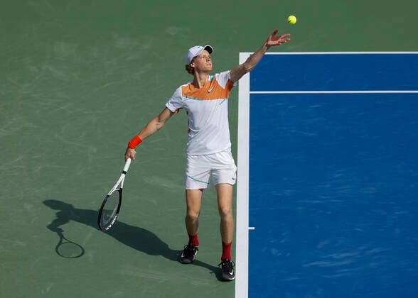 Jannik Sinner (ITA) Tennis - Dubai Duty Free Tennis Championships - ATP, Tennis Herren - Dubai Duty Free Tennis Stadium - Dubai - - United Arab Emirates - 23 February 2022. Copyright: xJuergenxHasenkopfx