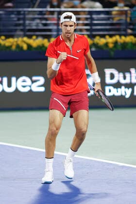 Karen Khachanov macht die Faust und jubelt,Jubel,Freude,Emotion Copyright: xJuergenxHasenkopfx
