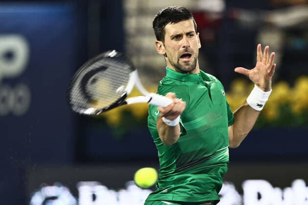 Novak Djokovic, SRB, during mens second round of 2022 Dubai Championships in Dubai, 23 02 2022; -