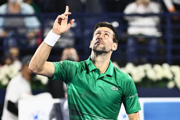 Novak Djokovic, SRB, during mens second round of 2022 Dubai Championships in Dubai, 23 02 2022; -