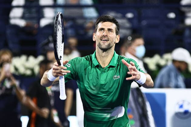 Novak Djokovic, SRB, during mens second round of 2022 Dubai Championships in Dubai, 23 02 2022; -
