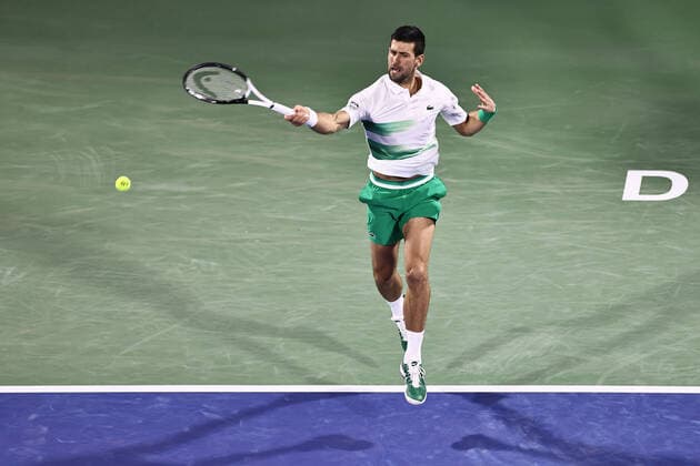 Novak Djokovic, SRB, during mens second round of 2022 Dubai Championships in Dubai, 23 02 2022; -