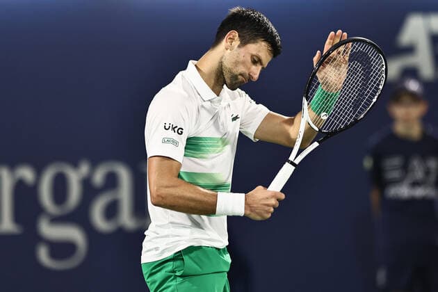 Novak Djokovic, SRB, during mens second round of 2022 Dubai Championships in Dubai, 23 02 2022; -