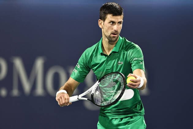 Novak Djokovic, SRB, during mens second round of 2022 Dubai Championships in Dubai, 23 02 2022; -