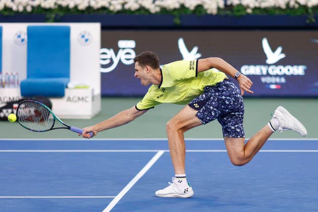 Hubert Hurkacz Tennis - Dubai Duty Free Tennis Championships - ATP, Tennis Herren - Dubai Duty Free Tennis Stadium - Dubai - - United Arab Emirates - 24 February 2022. Copyright: xJuergenxHasenkopfx