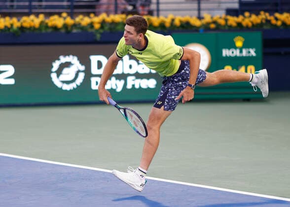 Hubert Hurkacz Tennis - Dubai Duty Free Tennis Championships - ATP, Tennis Herren - Dubai Duty Free Tennis Stadium - Dubai - - United Arab Emirates - 24 February 2022. Copyright: xJuergenxHasenkopfx