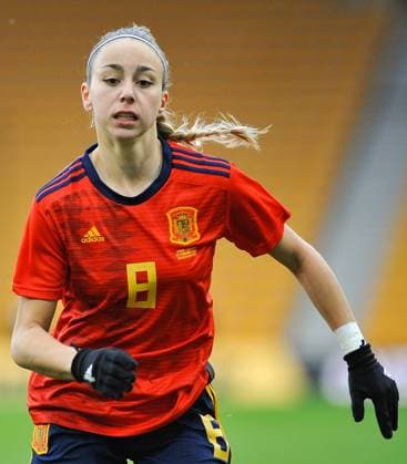 Wolverhampton, England, February Athenea Del Castillo (8 Spain) during the Arnold Clark Cup football match between Spain & Canada at Molineux Stadium in Wolverhampton, England. Karl W Newton SPP Spain v Canada - Arnold Clark Cup - Molineux stadium 