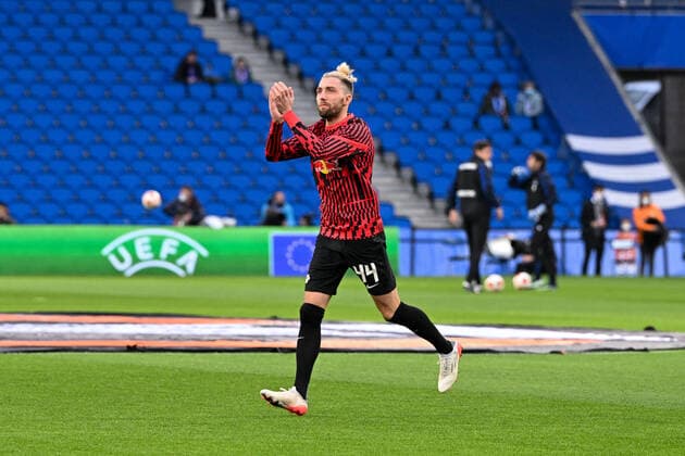 Kevin Kampl 44 (Leipzig), Real Sociedad vs. RB Leipzig, Europa League, PLayoff Rueckspiel, 24.02.2022 Donostia-San Sebastian Donostia-San Sebastian Spanien