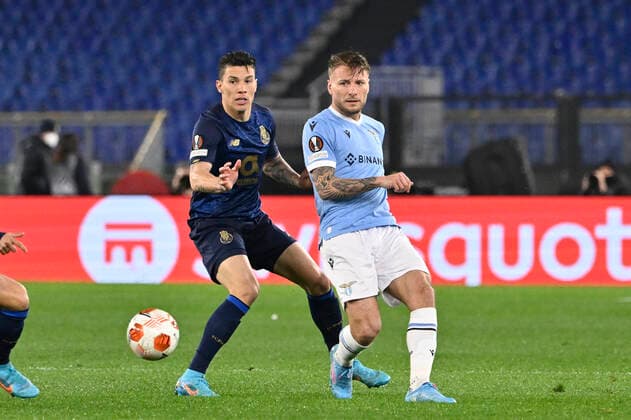 Photo Fabrizio Corradetti LaPresse February 24st 2022 Roma (Italy) Soccer Lazio - Porto Europa League 2021-2022 Play Off return - Olimpico Stadium of Roma In the pic:Ciro Immobile (SS Lazio)  Copyright: xFabrizioxCorradettix xLaPressex