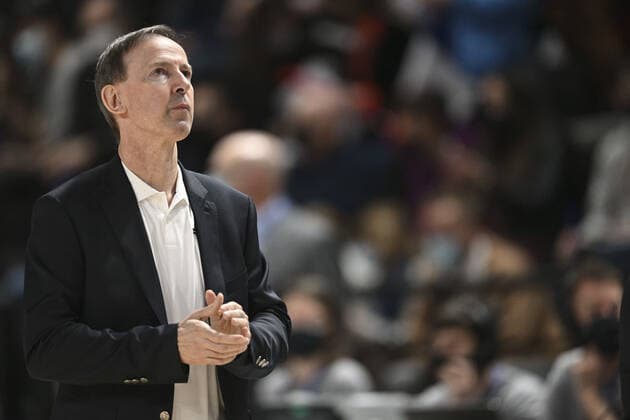 Vincent Collet - entraineur (France) BASKETBALL : France vs Portugal - Qualifications WC2023 - 24 02 2022 JBAutissier Panoramic 