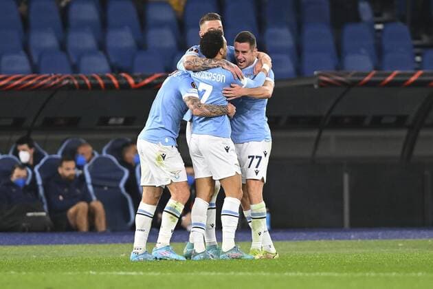 Mandatory Credit: Photo by Domenico Cippitelli LiveMedia Shutterstock (12821262n) Ciro Immobile of SS LAZIO in action football Europa League match SS Lazio vs FC Porto, Olimpico stadium, Rome, Italy - 24 Feb 2022 football Europa League match SS Lazio vs FC Porto, Olimpico stadium, Rome, Italy - 24 Feb 2022  Copyright: xDomenicoxCippitelli LiveMedia Shutterstockx 12821262n