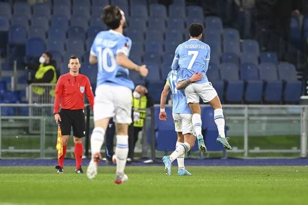 Mandatory Credit: Photo by Domenico Cippitelli LiveMedia Shutterstock (12821262m) Ciro Immobile of SS LAZIO in action football Europa League match SS Lazio vs FC Porto, Olimpico stadium, Rome, Italy - 24 Feb 2022 football Europa League match SS Lazio vs FC Porto, Olimpico stadium, Rome, Italy - 24 Feb 2022  Copyright: xDomenicoxCippitelli LiveMedia Shutterstockx 12821262m