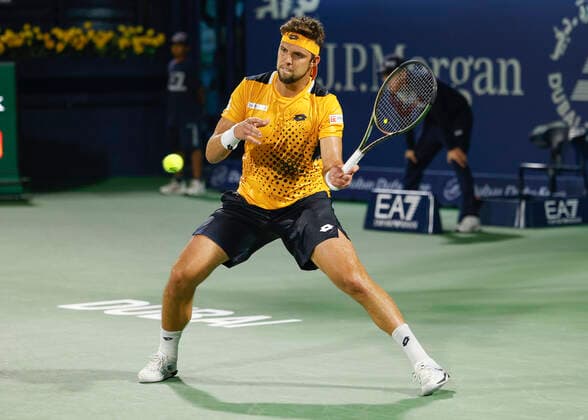 Jiri Vesely Tennis - Dubai Duty Free Tennis Championships - ATP, Tennis Herren - Dubai Duty Free Tennis Stadium - Dubai - - United Arab Emirates - 24 February 2022. Copyright: xJuergenxHasenkopfx