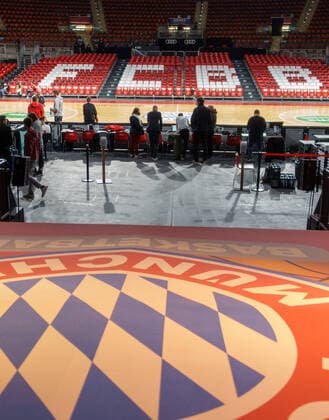 Abgesagt . . . . Basketball, FC Bayern - ZSKA Moscow, am 24.02.2022, Basketball Euroleague, FC Bayern München Basketball - ZSKA Moskau, Saison 2021-2022, in Muenchen, A U D I D O M E, Deutschland. Quelle Copyright Credit : Oryk HAIST