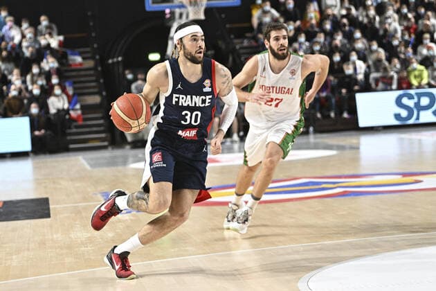 Isaia Cordinier (France) BASKETBALL : France vs Portugal - Qualifications WC2023 - 24 02 2022 JBAutissier Panoramic 