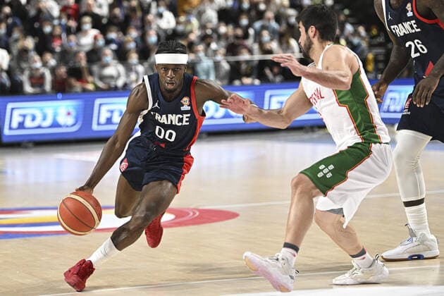 Sylvain Francisco (France) BASKETBALL : France vs Portugal - Qualifications WC2023 - 24 02 2022 JBAutissier Panoramic 