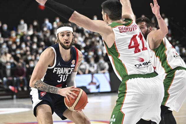 Isaia Cordinier (France) BASKETBALL : France vs Portugal - Qualifications WC2023 - 24 02 2022 JBAutissier Panoramic 