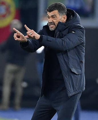 February 24, 2022, ROME: FC Porto s head coach Sergio Conceicao reacts during the UEFA Europa League playoff second leg soccer match between SS Lazio-FC Porto at the Olimpico stadium in Rome, Italy, 24 February 2022. ANSA ETTORE FERRARI. Lazio vs Porto  - ZUMAa110 20220224_zaf_a110_132 Copyright: xEttorexFerrarix