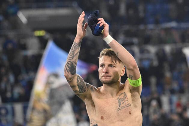 Photo Fabrizio Corradetti LaPresse February 24st 2022 Roma (Italy) Soccer Lazio - Porto Europa League 2021-2022 Play Off return - Olimpico Stadium of Roma In the pic: Ciro Immobile (SS Lazio)  Copyright: xFabrizioxCorradettix xLaPressex