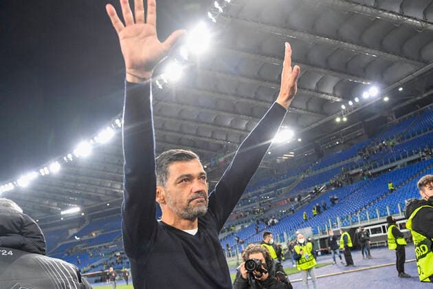 Sport Bilder des Tages Photo Fabrizio Corradetti LaPresse February 24st 2022 Roma (Italy) Soccer Lazio - Porto Europa League 2021-2022 Play Off return - Olimpico Stadium of Roma In the pic:Sergio Conceicao coach (FC Porto)  Copyright: xFabrizioxCorradettix xLaPressex