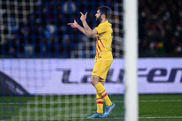 Db Napoli 24 02 2022 - Europa League Napoli-Barcellona foto Daniele Buffa Image nella foto: esultanza gol Jordi Alb 