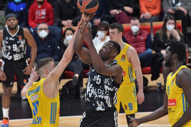 Charles Kahudi (asvel) BASKETBALL : LDLC ASVEL vs Alba Berlin - Euroligue - 24 02 2022 FredericChambert Panoramic 