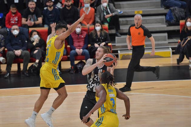 Dylan Osetkowski (asvel) BASKETBALL : LDLC ASVEL vs Alba Berlin - Euroligue - 24 02 2022 FredericChambert Panoramic 