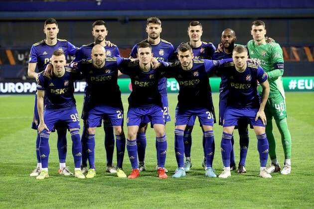 Dinamo Zagreb v Sevilla FC: Knockout Round Play-Offs Leg Two - UEFA Europa League ZAGREB, CROATIA - FEBRUARY 24: Team photo of Dinamo Zagreb prior to the UEFA Europa League Knockout Round Play-Offs Leg Two match between Dinamo Zagreb and Sevilla FC at Maksimir Stadium on February 24, 2022 in Zagreb, Croatia. IgorxKralj PIXSELL