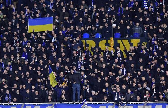 Dinamo Zagreb v Sevilla FC: Knockout Round Play-Offs Leg Two - UEFA Europa League ZAGREB, CROATIA - FEBRUARY 24: Fans of Dinamo Zagreb during the UEFA Europa League Knockout Round Play-Offs Leg Two match between Dinamo Zagreb and Sevilla FC at Maksimir Stadium on February 24, 2022 in Zagreb, Croatia. MarkoxLukunic PIXSELL