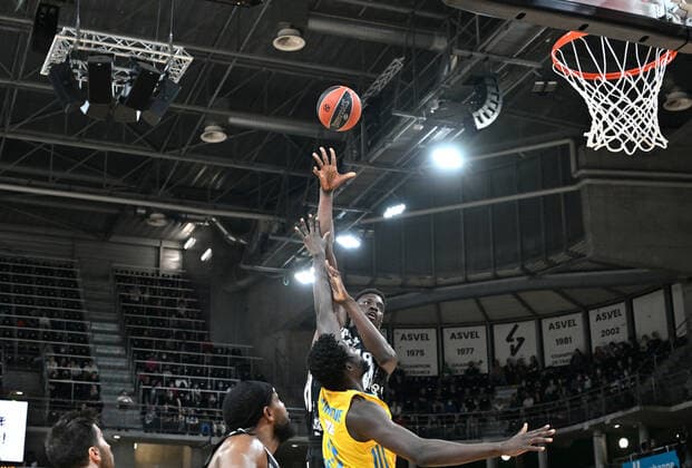Yoiussoupha Fall( asvel) BASKETBALL : LDLC ASVEL vs Alba Berlin - Euroligue - 24 02 2022 FredericChambert Panoramic 