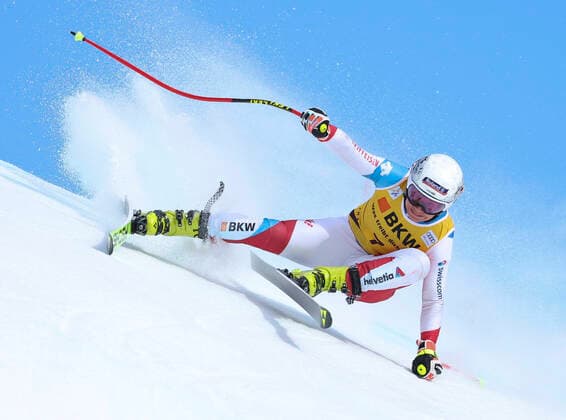 Bilder des Jahres 2022, Sport 02 Februar Sport Themen der Woche KW08 Sport Bilder des Tages ALPINE SKIING - FIS WC Crans Montana CRANS MONTANA,SWITZERLAND,25.FEB.22 - ALPINE SKIING - FIS World Cup, downhill, training, ladies. Image shows Jasmine Flury (SUI).  GEPAxpictures xWolfgangxGrebien