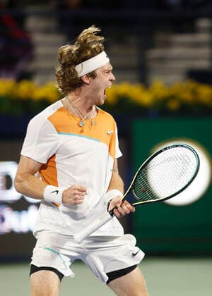 Andrey Rublev macht die Faust und jubelt,Jubel,Freude,Emotion Copyright: xJuergenxHasenkopfx