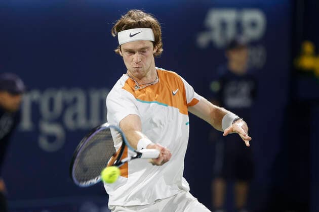 Andrey Rublev Tennis - Dubai Duty Free Tennis Championships - ATP, Tennis Herren - Dubai Duty Free Tennis Stadium - Dubai - - United Arab Emirates - 25 February 2022. Copyright: xJuergenxHasenkopfx