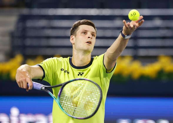 Hubert Hurkacz Tennis - Dubai Duty Free Tennis Championships - ATP, Tennis Herren - Dubai Duty Free Tennis Stadium - Dubai - - United Arab Emirates - 25 February 2022. Copyright: xJuergenxHasenkopfx