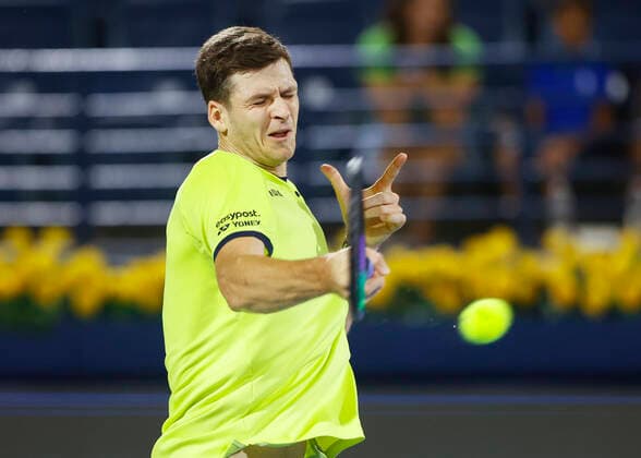 Hubert Hurkacz Tennis - Dubai Duty Free Tennis Championships - ATP, Tennis Herren - Dubai Duty Free Tennis Stadium - Dubai - - United Arab Emirates - 25 February 2022. Copyright: xJuergenxHasenkopfx