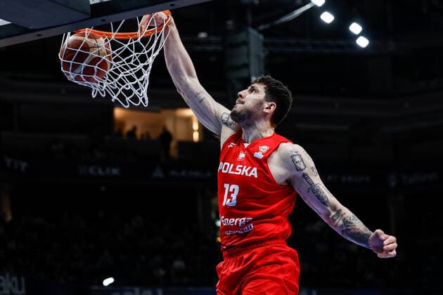 Tallin, 25.02.2022 KOSZYKOWKA KADRA REPREZENTACJA POLSKI MECZ Estoani - Poland POLISH national team, Nationalteam BASKETBALL POLAND GAME Estonia - Polska NZ Dominik Olejniczak , FOT. WOJCIECH FIGURSKI 400mm.pl NEWSPIX.PL --- Newspix.pl  20220225_060_FIG0832