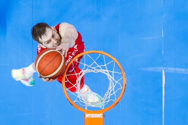 Tallin, 25.02.2022 KOSZYKOWKA KADRA REPREZENTACJA POLSKI MECZ Estoani - Poland POLISH national team, Nationalteam BASKETBALL POLAND GAME Estonia - Polska NZ Michal Sokolowski , FOT. WOJCIECH FIGURSKI 400mm.pl NEWSPIX.PL --- Newspix.pl  20220225_066_FIG1610