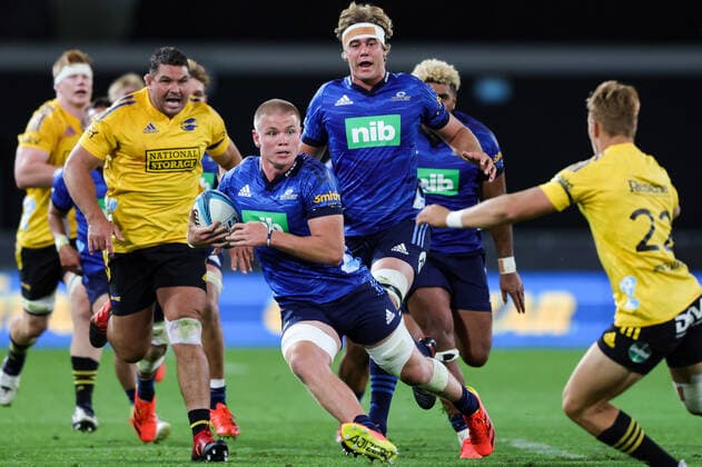 SUPER RUGBY BLUES HURRICANES, Anton Segner during the Round 2 Super Rugby Pacific match between the Auckland Blues and the Wellington Hurricanes at Forsyth Barr Stadium in Dunedin, New Zealand, Saturday, February 26, 2022. ( NO ARCHIVING, EDITORIAL USE ONLY, NO USE IN BOOKS WITHOUT CONSENT DUNEDIN NEW ZEALAND  Copyright: xDEREKxMORRISONx 20220226001628321966
