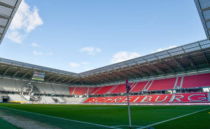 26.02.2022, xblx, Fussball 1.Bundesliga, SC Freiburg - Hertha BSC Berlin emspor, v.l. Europa Park Stadion (DFL DFB REGULATIONS PROHIBIT ANY USE OF PHOTOGRAPHS as IMAGE SEQUENCES and or QUASI-VIDEO) Freiburg
