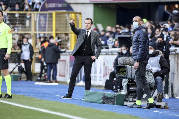 Julien Stephan ( entraineur Strasbourg ) FOOTBALL : Strasbourg vs Nice - Ligue 1 - Strasbourg - 26 02 2022 ElyxandroCegarra Panoramic 