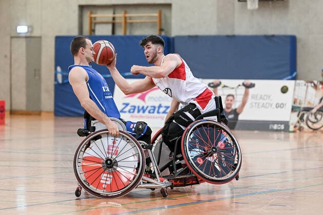 1. Rollstuhl Basketball-Bundesliga, RBC Koeln99ers vs. Thuringia Bulls, 26.02.2022 Thomas Reier (RBC Koeln99ers 27), 1. Rollstuhl Basketball-Bundesliga, RBC Koeln99ers vs. Thuringia Bulls am 26.02.2022 in Sporthalle Bergischer Ring, in Koeln (Nordrhein-Westfalen) Copyright: xBEAUTIFULxSPORTS Mueller-Laschetx