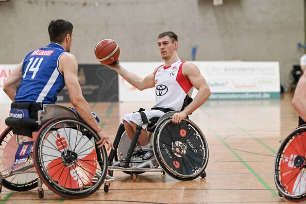 1. Rollstuhl Basketball-Bundesliga, RBC Koeln99ers vs. Thuringia Bulls, 26.02.2022 Alexander Keiser (RBC Koeln99ers 19), 1. Rollstuhl Basketball-Bundesliga, RBC Koeln99ers vs. Thuringia Bulls am 26.02.2022 in Sporthalle Bergischer Ring, in Koeln (Nordrhein-Westfalen) Copyright: xBEAUTIFULxSPORTS Mueller-Laschetx