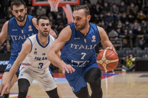 Stefano Tonut (ITALY) in action during FIBA World Cup Qualifiers - Italy vs Iceland, Iternational Basketball Teams in Bologna, Italy, February 27 2022  Copyright: xDavidexDixLallax xipa-agency.netx xx 0