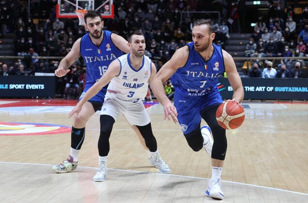 Stefano Tonut (Italy) during the FIBA World Cup 2023 qualifiers game Italy Vs. Iceland at the Paladozza sports palace in Bologna, February 27, 2022 - Photo: Michele Nucci  Copyright: xMichelexNuccix xipa-agency.netx xx 0